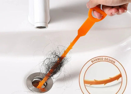Hair Clog Remover Bathroom Drainage Blockage Remover Sink Snake Hair & Garbage Sewer Dredging Tool Hair Blockages Instant Unclog