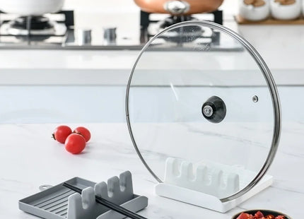 Kitchen Spoon Holders Fork Spatula Rack Shelf Organizer Plastic Chopsticks Holder Non-slip Spoons Pad