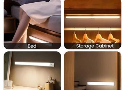 Wireless Motion Sensor Lamp LED Night Light USB Type C Rechargeable Cabinet Lamp for Kitchen Bedroom Wardrobe Staircase Lighting