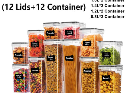 24/48pcs, Sealed Food Storage Containers with Lids - Lunch Boxes Ideal for Organizing and Storing Grains, Rice, Pasta, Tea, Nuts