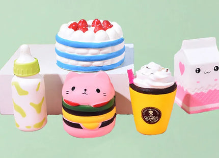 Jumbo Kawaii Squishy Toys Slow Rising Squeeze PU Popcorn Animals Anti Stress Relief Squishies Toy For Children Kids Xmas Gift
