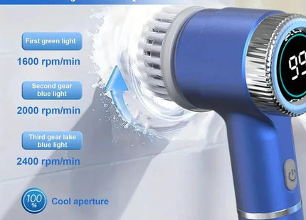 Wireless Electric Cleaning Brush Powerful IPX7 Waterproof USB Rechargeable Automatic Handheld Cleaner Multi Function Household