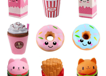 Jumbo Kawaii Squishy Toys Slow Rising Squeeze PU Popcorn Animals Anti Stress Relief Squishies Toy For Children Kids Xmas Gift