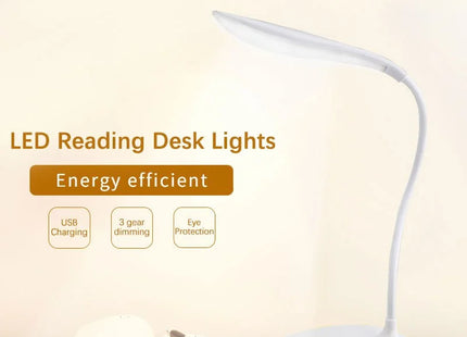 LED Desktop Desk Lamp USB Rechargeable Lighting Eye Protection Room Night Light Bedroom Bedside Student Reading Lamp