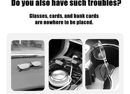 Car Sunglasses Holder Sun Visor Glasses Clip Multifunction Leather Eyeglasses Hanger Portable Ticket Card Clip Car Accessories