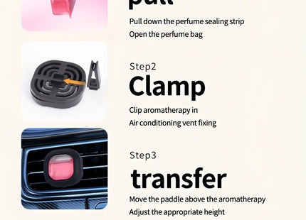4 Pack Car Air Freshener Car Air Vent Freshener, Car Aroma Relax Long-lasting Fragrance Powerful Odor Eliminator