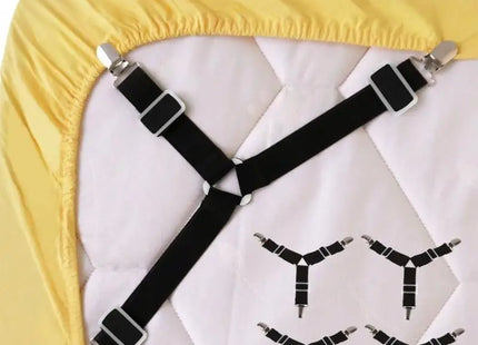 4pcs Adjustable Triangle Elastic Suspenders Gripper Belt Bed Sheet Fasteners Mattress Covers Sofa Cushion Strap Clip Home Gadget