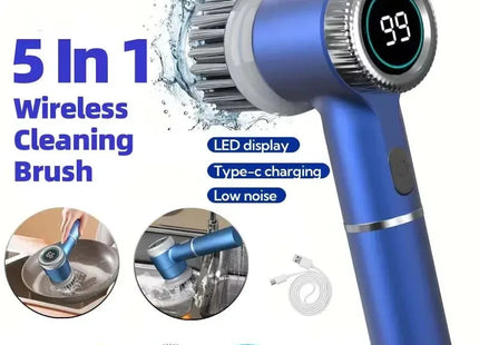 Wireless Electric Cleaning Brush Powerful IPX7 Waterproof USB Rechargeable Automatic Handheld Cleaner Multi Function Household