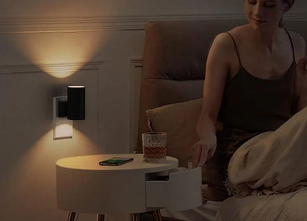 Dimmable LED Night Light Plug Into Wall Night Lamp with Light Sensor Auto on/Off From Dusk To Dawn for Bedroom Hallway Bathroom