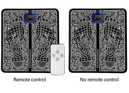 EMS Foot Circulation Massager, 8 Modes USB Rechargeable Leg Muscle Stimulator with Remote Control, Foot & Leg Relaxation Booster