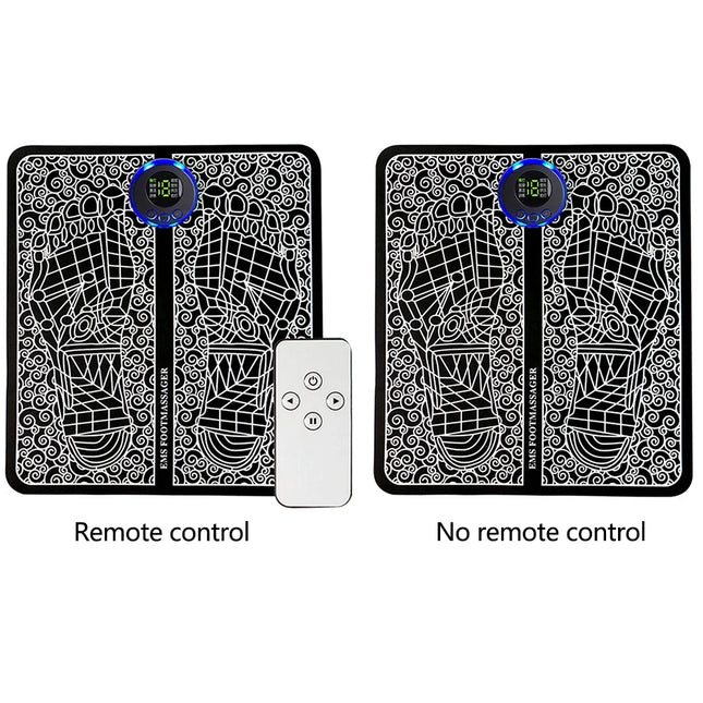 EMS Foot Circulation Massager, 8 Modes USB Rechargeable Leg Muscle Stimulator with Remote Control, Foot & Leg Relaxation Booster