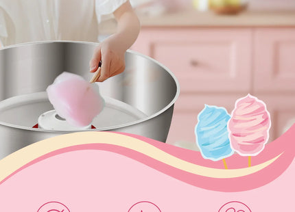SucceBuy Electric Cotton Candy Machine 1000W Commercial Candy Floss Maker with Stainless Steel Bowl for  Birthday Family Party