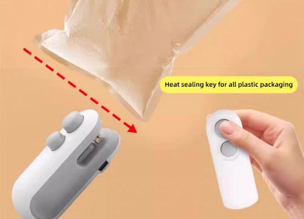 Mini Handheld Heat Bag Sealing Machine Plastic Food Package Sealer Clip-on Bag Sealer Portable Food Packaging Sealer