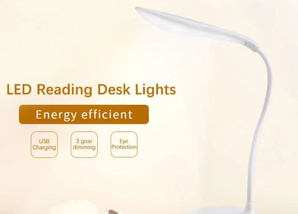 LED Desktop Desk Lamp USB Rechargeable Lighting Eye Protection Room Night Light Bedroom Bedside Student Reading Lamp