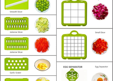 14Set Of Multifunctional Grater, Potato Shredded Vegetables, Dicing, Handy Gadget Slicer, Kitchen For Home, Lazy Shredding