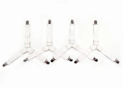 4pcs Adjustable Triangle Elastic Suspenders Gripper Belt Bed Sheet Fasteners Mattress Covers Sofa Cushion Strap Clip Home Gadget