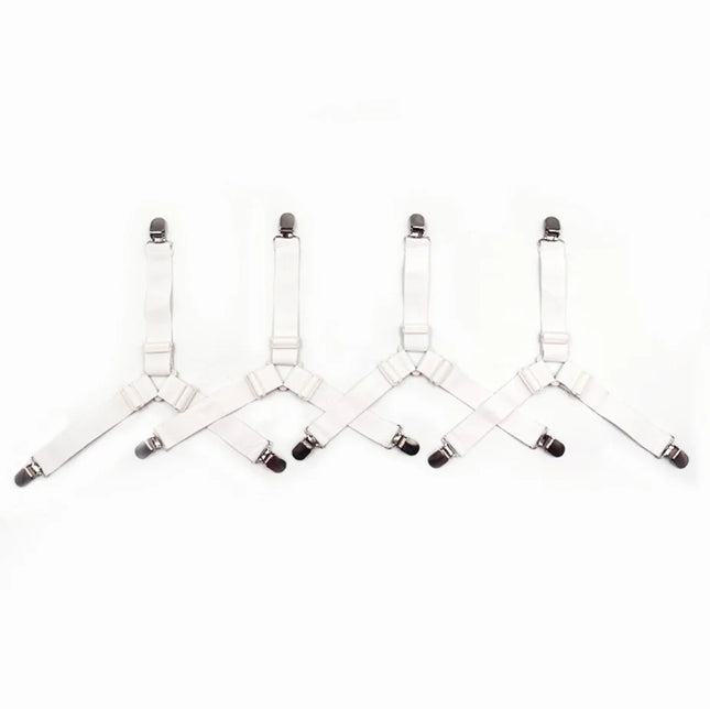 4pcs Adjustable Triangle Elastic Suspenders Gripper Belt Bed Sheet Fasteners Mattress Covers Sofa Cushion Strap Clip Home Gadget
