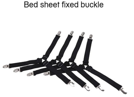 4pcs Adjustable Triangle Elastic Suspenders Gripper Belt Bed Sheet Fasteners Mattress Covers Sofa Cushion Strap Clip Home Gadget