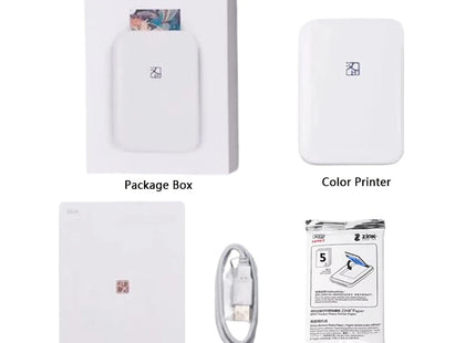HPRT MT53 Color Photo Printer Portable Mini Printer Bluetooth Mobile Handheld HD Pocket Printing Machine 2x3 Inch Maker Gift NEW