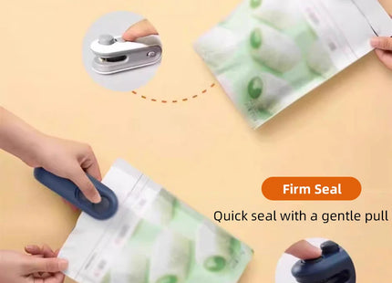 Mini Handheld Heat Bag Sealing Machine Plastic Food Package Sealer Clip-on Bag Sealer Portable Food Packaging Sealer