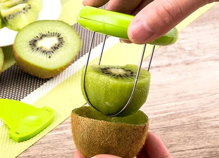 Fast Fruit Kiwi Cutter Peeler Slicer Kitchen Gadgets Stainless Steel Kiwi Peeling Tools Kitchen Creative Fruit Peeler