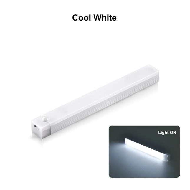 Wireless Motion Sensor Lamp LED Night Light USB Type C Rechargeable Cabinet Lamp for Kitchen Bedroom Wardrobe Staircase Lighting