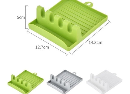 Kitchen Spoon Holders Fork Spatula Rack Shelf Organizer Plastic Chopsticks Holder Non-slip Spoons Pad