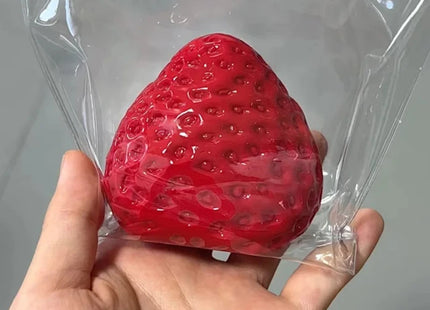 Strawberry Taba Squishy Fidget Toy - Slow Rebound Stress Relief Toy for Kids, Adults, Office & Party Favors - Squeeze Gift