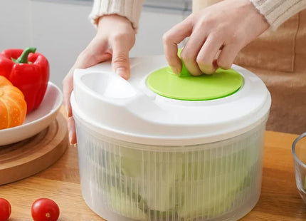Multifunctional Household Manual Vegetable Dehydrator - Salad Spinner with Fruit, Lettuce Drain Basket  Home Gadget