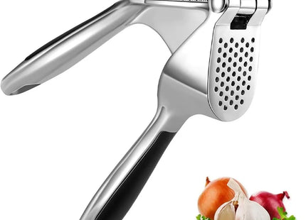 Hand Press Garlic Crusher Easy To Squeeze and Clean Soft and Easy To Squeeze Handle Zinc Alloy Garlic Chopper and Crusher