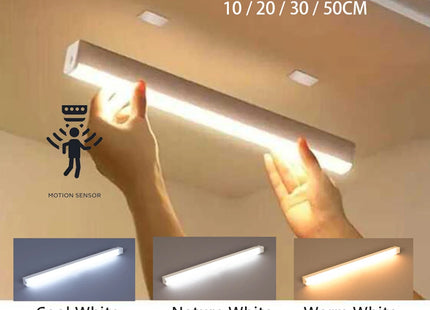 Wireless Motion Sensor Lamp LED Night Light USB Type C Rechargeable Cabinet Lamp for Kitchen Bedroom Wardrobe Staircase Lighting