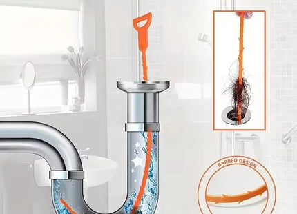 Hair Clog Remover Bathroom Drainage Blockage Remover Sink Snake Hair & Garbage Sewer Dredging Tool Hair Blockages Instant Unclog