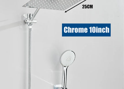 Concealed Shower Set Two-In-One Shower Set, Shower Long Hose, 8/10-inch high-pressure Rainfall Shower Head Rainfall Bath Shower
