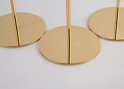 Antique Luxury Tall Gold Stainless Steel Handmade Eco-Friendly Candlestick Holder Stand Home Decor for Wedding Christmas Easter