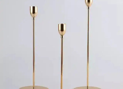 Antique Luxury Tall Gold Stainless Steel Handmade Eco-Friendly Candlestick Holder Stand Home Decor for Wedding Christmas Easter