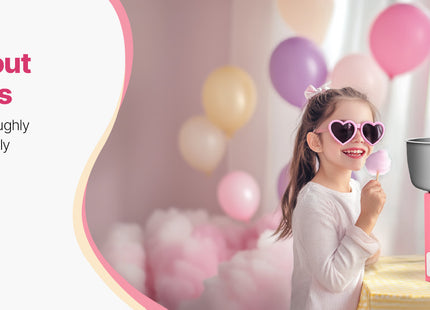 SucceBuy Electric Cotton Candy Machine 1000W Commercial Candy Floss Maker with Stainless Steel Bowl for  Birthday Family Party